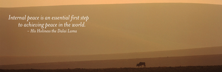 Internal peace is an essential first step to achieving peace in the world.